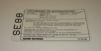 Etikett Motorinställningar
